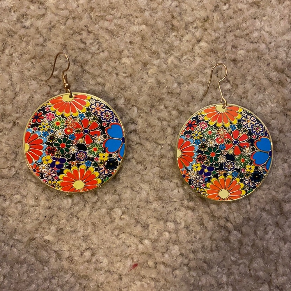 Hippie circle earrings